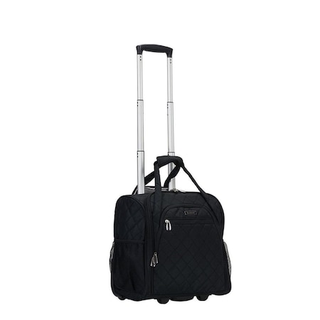 Rockland Melrose Wheeled Underseat Carry on Luggage, Black BF31-BLACK